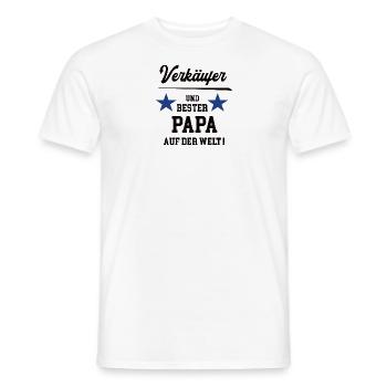 Papa Verkäufer Einzelhandel Verkauf Händler - Männer T-Shirt - Weiß - Vorne - AI Model Male 178 dark (178cm)