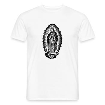 Maria drawing tattoo Christian - Men's T-Shirt - white - Front - AI Model Male 178 dark (178cm)