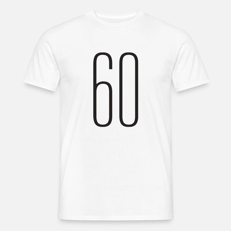 60 - Männer T-Shirt - Weiß