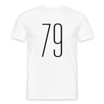 79 - Männer T-Shirt - Weiß - Vorne - AI Model Male 178 dark (178cm)
