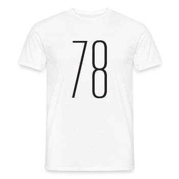 78 - T-shirt homme - blanc - Devant - AI Model Male 178 dark (178cm)