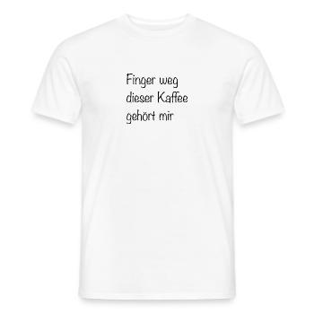 Finger weg - Männer T-Shirt - Weiß - Vorne - AI Model Male 178 dark (178cm)