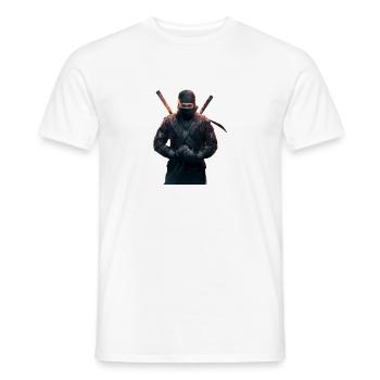 Ninja avec des épées - T-shirt homme - blanc - Devant - AI Model Male 178 dark (178cm)