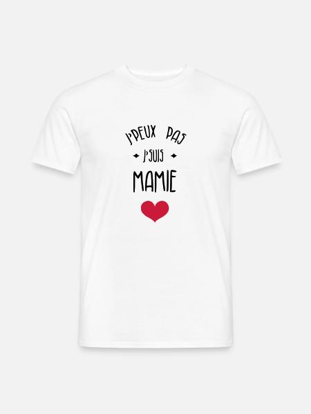 Mamie / Mamy / Grand Mere / Grand-Mère / Bébé - T-shirt homme - blanc