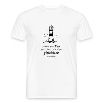 Nimm Dir Zeit - Männer T-Shirt - Weiß - Vorne - AI Model Male 178 dark (178cm)