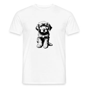 Hundewelpe Labrador Retriever Labradorbesitzer - Männer T-Shirt - Weiß - Vorne - AI Model Male 178 dark (178cm)