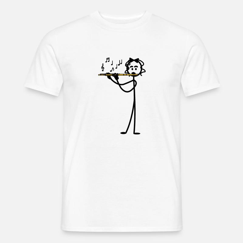 Flötenmädchen 2 - Männer T-Shirt - Weiß
