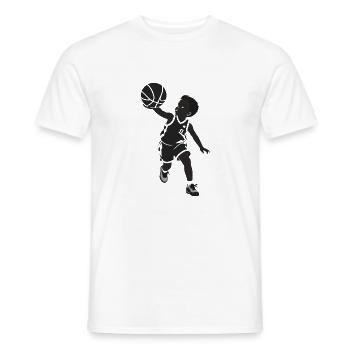 Basketball Boy - Kids Sports Design - Männer T-Shirt - Weiß - Vorne - AI Model Male 178 dark (178cm)