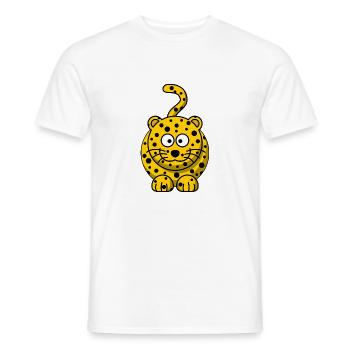 Leopard Cartoon - T-shirt homme - blanc - Devant - AI Model Male 178 dark (178cm)