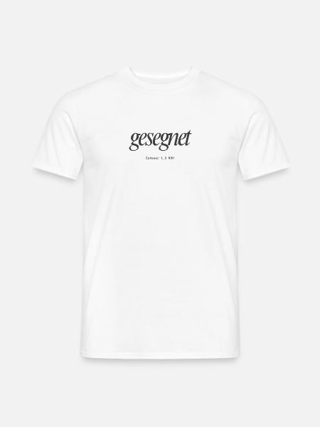 Gesegnet Bibelvers 1:3 NBH - Männer T-Shirt - Weiß