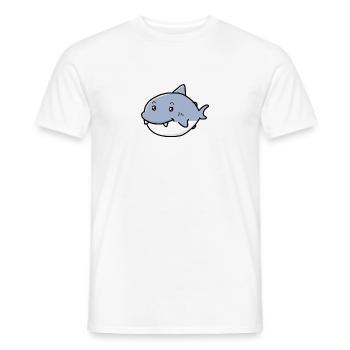 Cute Shark - T-shirt homme - blanc - Devant - AI Model Male 178 dark (178cm)