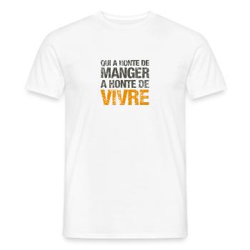 Honte de vivre - T-shirt homme - blanc - Devant - AI Model Male 178 dark (178cm)
