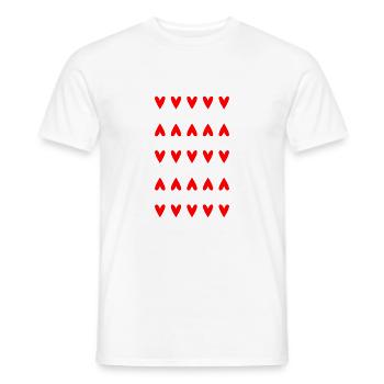 LOVE. COUPLE. JUST MARRIED. Bachelorette party. VALENTINE'S DAY. - Men's T-Shirt - white - Front - AI Model Male 178 dark (178cm)
