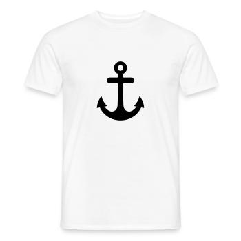 Ancre silhouette amour du port - T-shirt homme - blanc - Devant - AI Model Male 178 dark (178cm)