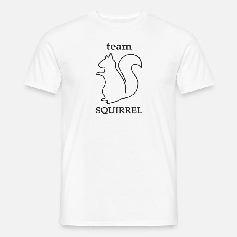 Team Squirrel /Eichhörnchen - Tierfreunde Geschenk - Männer T-Shirt - Weiß