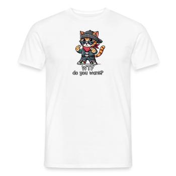 WTF voulez-vous ? - T-shirt homme - blanc - Devant - AI Model Male 178 dark (178cm)