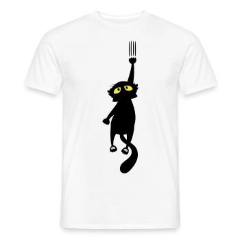 Schwarze Katze - Männer T-Shirt - Weiß - Vorne - AI Model Male 178 dark (178cm)