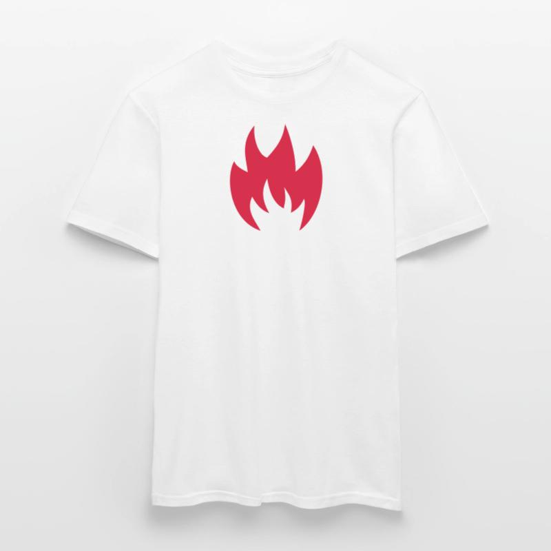Flame Fire Solid Red Vector Graphique T-shirt homme