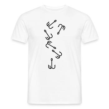 Fishing hook angler icon - Men's T-Shirt - white - Front - AI Model Male 178 dark (178cm)