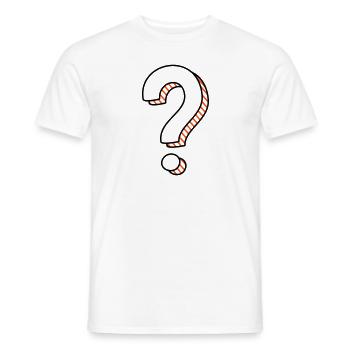 Fragezeichen mit Schatten zweifarbig - Männer T-Shirt - Weiß - Vorne - AI Model Male 178 dark (178cm)