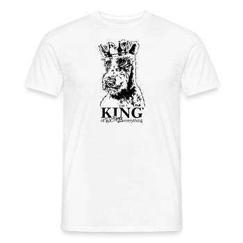 Foxterrier Roi de tout chien disant chiens - T-shirt homme - blanc - Devant - AI Model Male 178 dark (178cm)