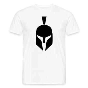 symbole de casque spartiate - T-shirt homme - blanc - Devant - AI Model Male 178 dark (178cm)
