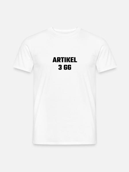 Artikel 3 Grundgesetz Verfassung Deutschland - Männer T-Shirt - Weiß