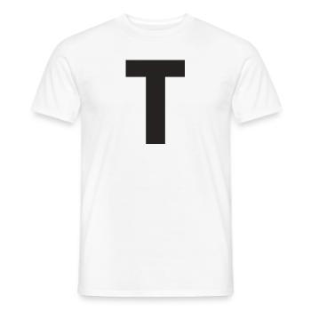 T - Männer T-Shirt - Weiß - Vorne - AI Model Male 178 dark (178cm)