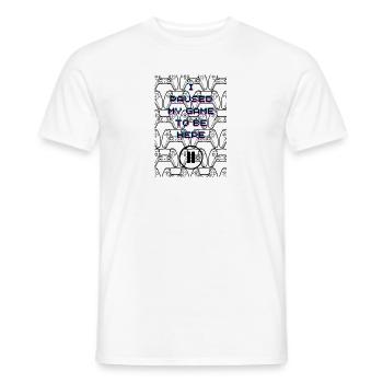 Funny Gamer Gamer Gifts - Men's T-Shirt - white - Front - AI Model Male 178 dark (178cm)