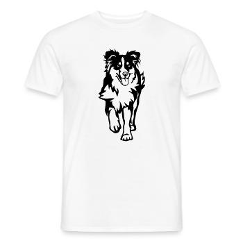 Australian Shepherd - Men's T-Shirt - white - Front - AI Model Male 178 dark (178cm)