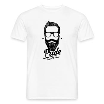 Bart - Respect the beard - Men's T-Shirt - white - Front - AI Model Male 178 dark (178cm)