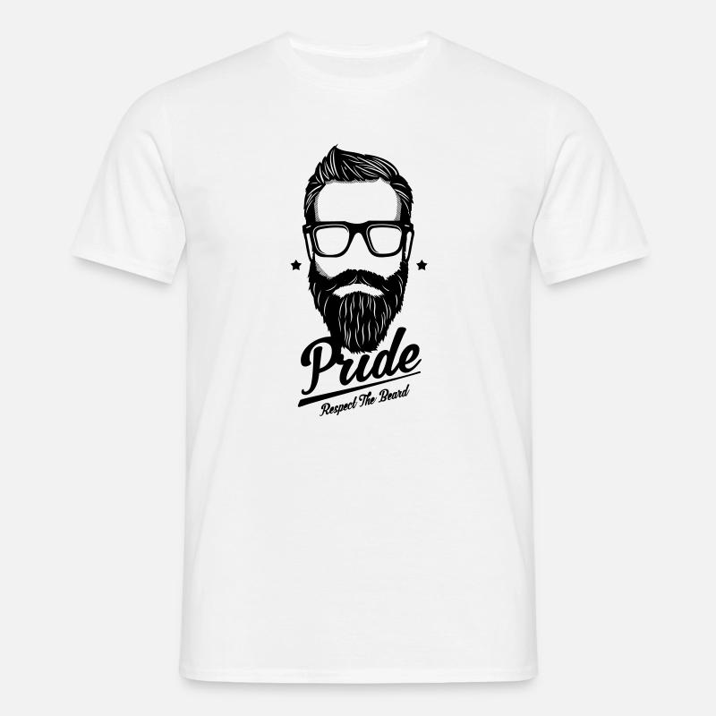 Bart - Respect the beard - Männer T-Shirt - Weiß