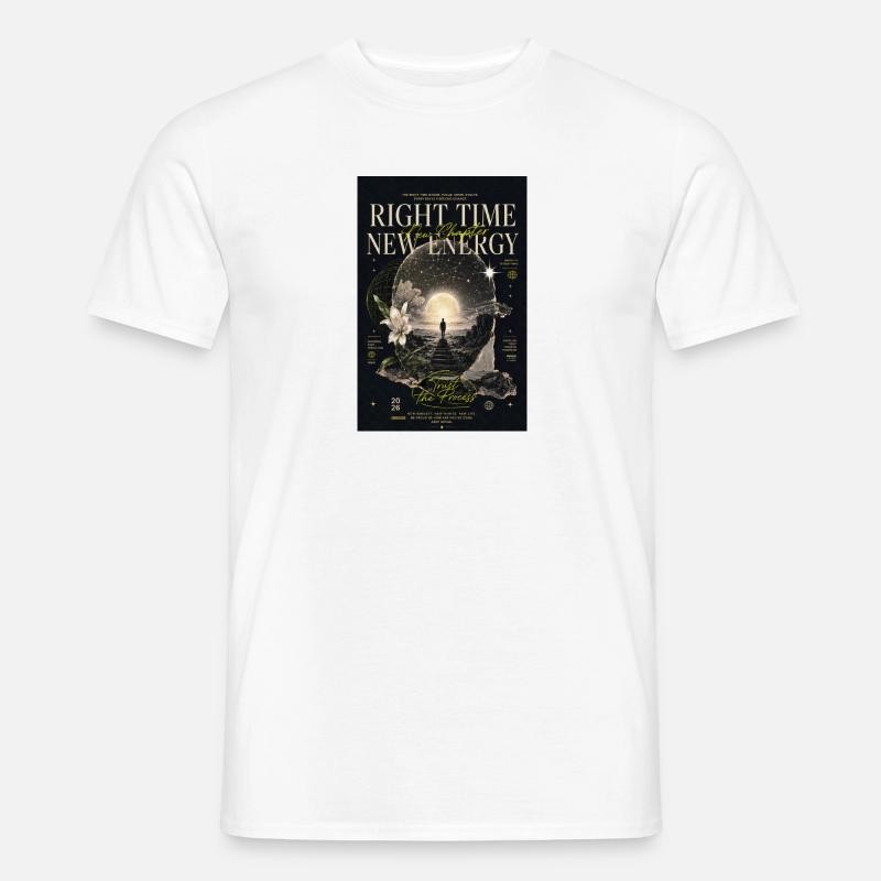 Right Time Neue Energie - Männer T-Shirt - Weiß