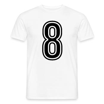 8 Number Symbol - Men's T-Shirt - white - Front - AI Model Male 178 dark (178cm)
