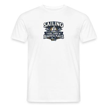 Segelreparaturen - Männer T-Shirt - Weiß - Vorne - AI Model Male 178 dark (178cm)