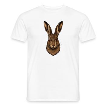Der Hase - Männer T-Shirt - Weiß - Vorne - AI Model Male 178 dark (178cm)