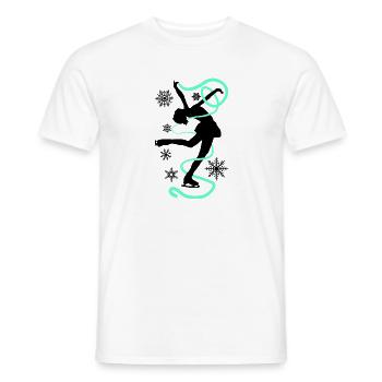 Eiskunstlauf Schlittschuhlauf Eis Figuren Tanz - Männer T-Shirt - Weiß - Vorne - AI Model Male 178 dark (178cm)