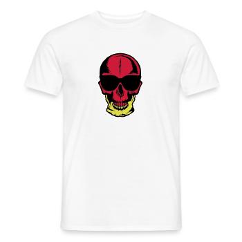 tete de mort crane halloween dessin lune - T-shirt homme - blanc - Devant - AI Model Male 178 dark (178cm)