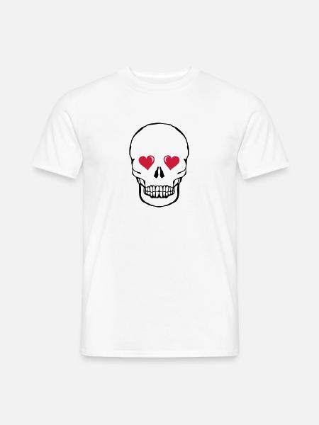 skull love 002 - Men's T-Shirt - white