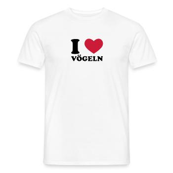 J'aime les oiseaux - T-shirt homme - blanc - Devant - AI Model Male 178 dark (178cm)