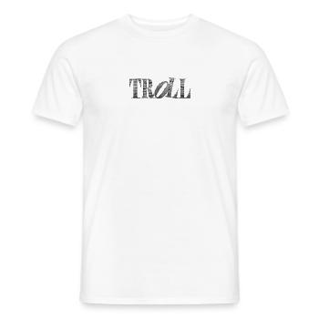 troll - Men's T-Shirt - white - Front - AI Model Male 178 dark (178cm)