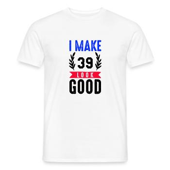 look good 39 - Männer T-Shirt - Weiß - Vorne - AI Model Male 178 dark (178cm)
