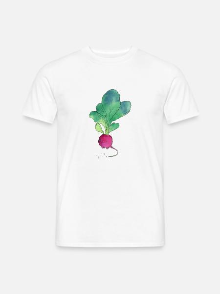 Glückliches Radieschen - Männer T-Shirt - Weiß