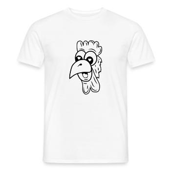Chicken in love - Men's T-Shirt - white - Front - AI Model Male 178 dark (178cm)