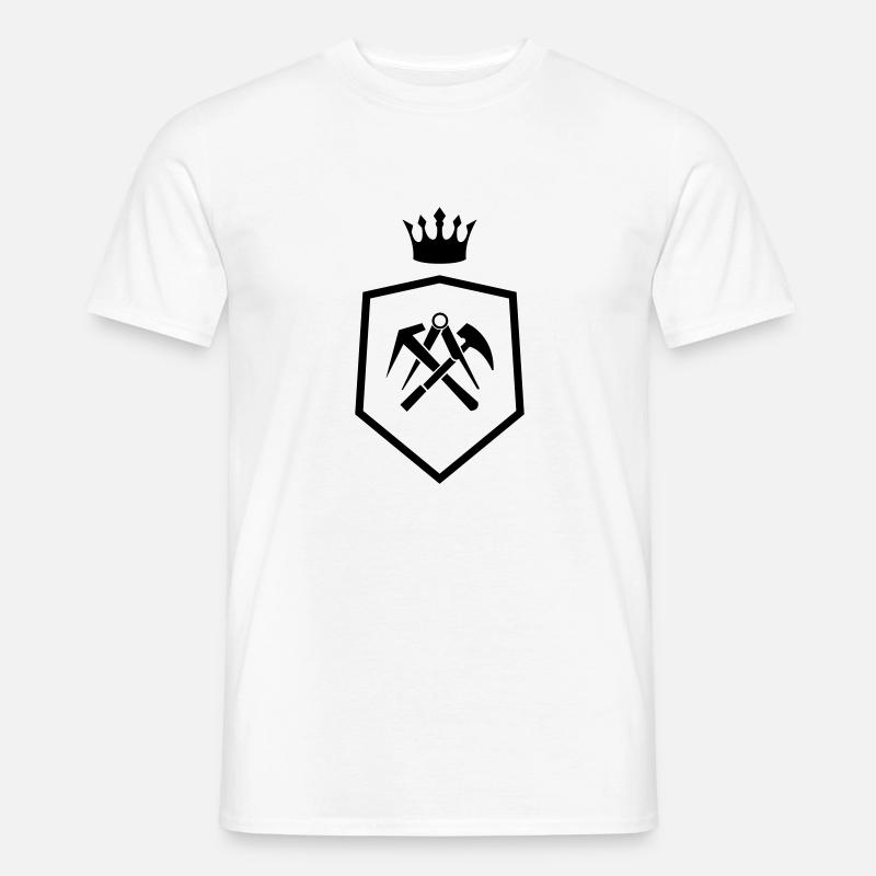 dachdecker wappen - Männer T-Shirt - Weiß