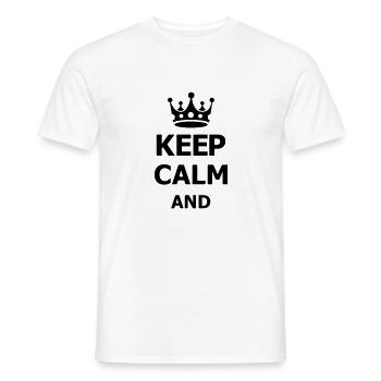 keep calm - Männer T-Shirt - Weiß - Vorne - AI Model Male 178 dark (178cm)