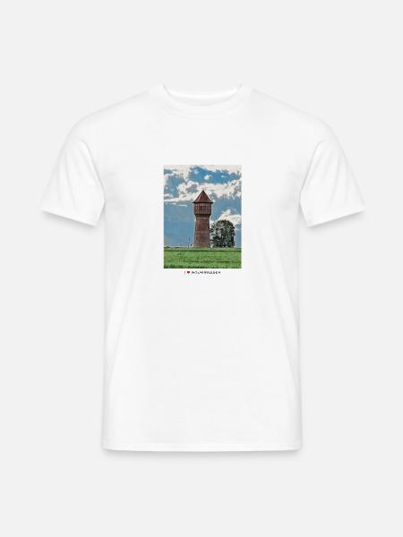 Wasserturm heller Stoff - Männer T-Shirt - Weiß