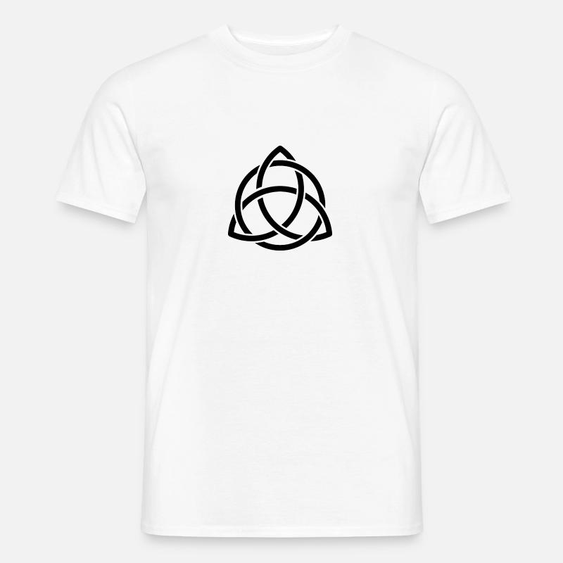 Keltisk knute fantastiske keltiske symbol - T-skjorte herre - hvit