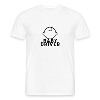 Babydriver - Männer T-Shirt - Weiß - Vorne - AI Model Male 178 dark (178cm)