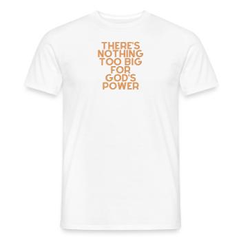 Il n’y a rien de trop grand pour la puissance de Dieu - T-shirt homme - blanc - Devant - AI Model Male 178 dark (178cm)
